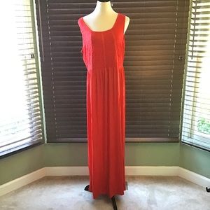 Orange Plus Size Maxi Dress